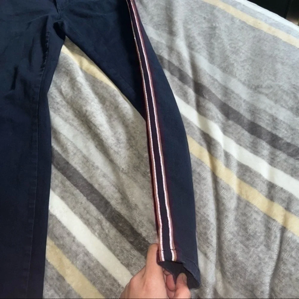Zara high waisted dark denim striped accent jeans - Picture 8 of 8